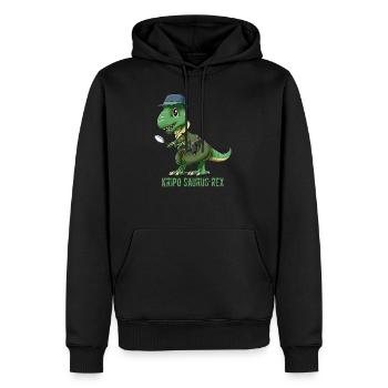 T-Rex Detektiv - Dinosaurier Kriminalpolizei - Männer Premium Bio Hoodie - Schwarz - Vorne - Nico (187cm)