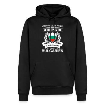 Bulgarien Flagge Balaton Urlaub Reise Spruch - Männer Premium Bio Hoodie - Schwarz - Vorne - Nico (187cm)
