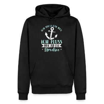 Küstenkind Norddeutschland Ostsee Nordsee Geschenk - Männer Premium Bio Hoodie - Schwarz - Vorne - Nico (187cm)