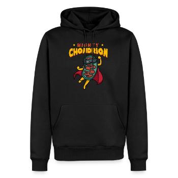 Mighty Chondrion - Männer Premium Bio Hoodie - Schwarz - Vorne - Nico (187cm)