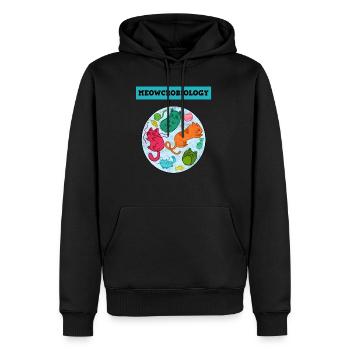 Meowcrobiology - Sweat à capuche Premium bio Homme - noir - Devant - Nico (187cm)