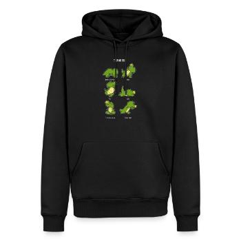T-Rex Yoga Lustig Yoga Coach Geschenk - Männer Premium Bio Hoodie - Schwarz - Vorne - Nico (187cm)