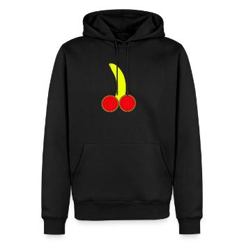 Banana Pénis Dick - Sweat à capuche Premium bio Homme - noir - Devant - Nico (187cm)