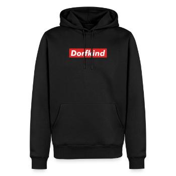 Dorfkind Landwirt - Männer Premium Bio Hoodie - Schwarz - Vorne - Nico (187cm)