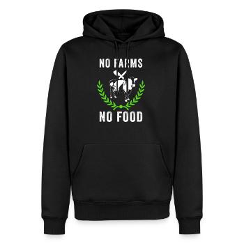 Lustiges Geschenk vom Bauern - Männer Premium Bio Hoodie - Schwarz - Vorne - Nico (187cm)