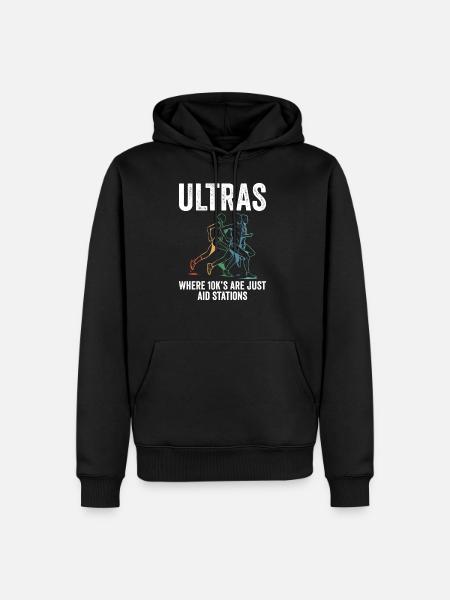 Geschenk für Ultra-Marathon-Läufer - Männer Premium Bio Hoodie - Schwarz