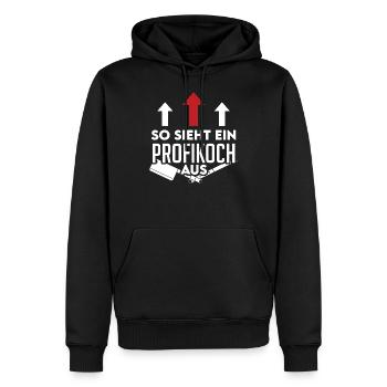Profikoch Koch kochen braten Küche Spruch - Männer Premium Bio Hoodie - Schwarz - Vorne - Nico (187cm)