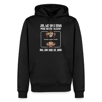 Kollegen Abschied Rente Geburtstag Lustiger Spruch - Männer Premium Bio Hoodie - Schwarz - Vorne - Nico (187cm)