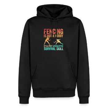 Fechten - Männer Premium Bio Hoodie - Schwarz - Vorne - Nico (187cm)