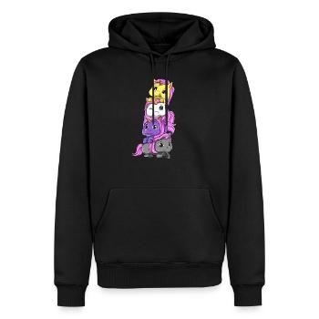 Nonbinary unicorns - Men’s Premium Organic Hoodie - black - Front - Nico (187cm)