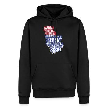 Serbia 2020 - Soccer Fussball Fan Land Srbija Srbs - Männer Premium Bio Hoodie - Schwarz - Vorne - Nico (187cm)