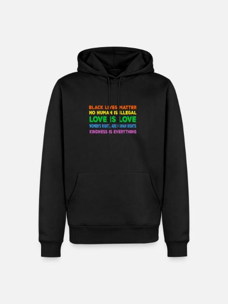 LGBT-Schwulenstolz - Männer Premium Bio Hoodie - Schwarz