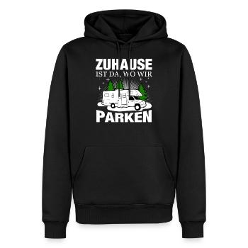 Camping Spruch Lustig Wohnwagen Wohnmobil Outdoor - Männer Premium Bio Hoodie - Schwarz - Vorne - Nico (187cm)