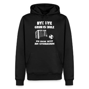 Bye Bye Grundschule Ich Kicke Jetzt Am Gymnasium - Männer Premium Bio Hoodie - Schwarz - Vorne - Nico (187cm)