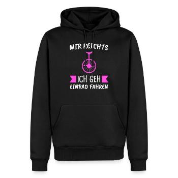 Einrad Einräder Einradfahrer Unicycle Geschenk - Männer Premium Bio Hoodie - Schwarz - Vorne - Nico (187cm)
