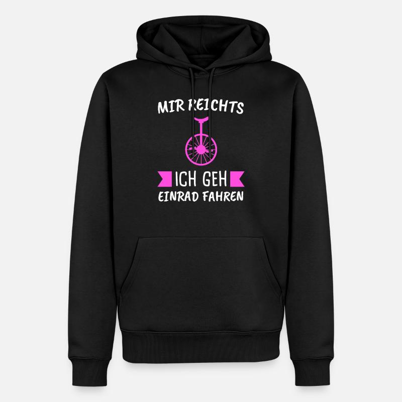 Einrad Einräder Einradfahrer Unicycle Geschenk - Männer Premium Bio Hoodie - Schwarz
