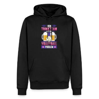 Volleyball Lustig Spruch Hobby Sport Geschenk Geek - Männer Premium Bio Hoodie - Schwarz - Vorne - Nico (187cm)