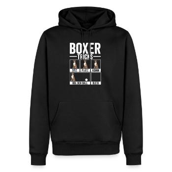 Cadeau de propriétaire de chien boxeur allemand - Sweat à capuche Premium bio Homme - noir - Devant - Nico (187cm)