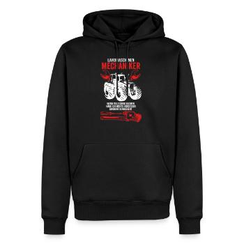 Landmaschinen Mechaniker Geschenkidee - Männer Premium Bio Hoodie - Schwarz - Vorne - Nico (187cm)