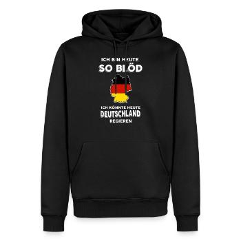Deutsche Regierung Deutschland Politik Geschenk - Männer Premium Bio Hoodie - Schwarz - Vorne - Nico (187cm)