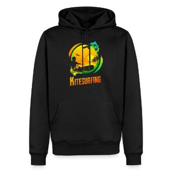 Vintage Kite Surfer Kite Kiteboarding Retro Kites - Sweat à capuche Premium bio Homme - noir - Devant - Nico (187cm)