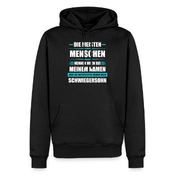 Bester Schwiegersohn Tochter Papa Geschenk - Männer Premium Bio Hoodie - Schwarz - Vorne - Nico (187cm)