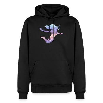 Sirène paillettes cadeau femmes filles - Sweat à capuche Premium bio Homme - noir - Devant - Nico (187cm)