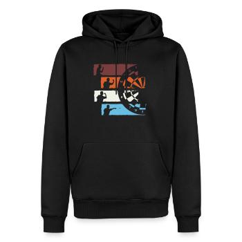 Fléchettes rétro club fléchettes fléchettes cadeau de fléchettes - Sweat à capuche Premium bio Homme - noir - Devant - Nico (187cm)