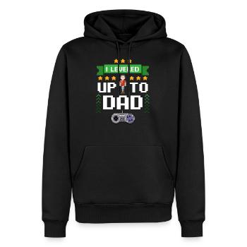 Papa Grossesse Gamer Cadeaux Drôle Volonté - Sweat à capuche Premium bio Homme - noir - Devant - Nico (187cm)