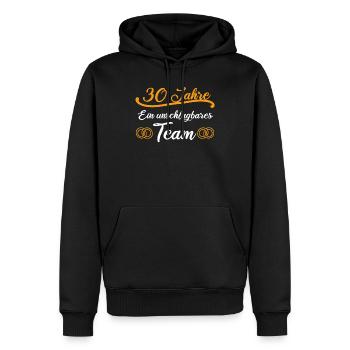 30 Jahre Hochzeitstag Perlenhochzeit Geschenk - Männer Premium Bio Hoodie - Schwarz - Vorne - Nico (187cm)