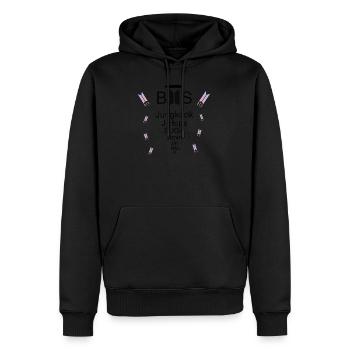 B [] s Armee Voreingenommenheit! - Männer Premium Bio Hoodie - Schwarz - Vorne - Nico (187cm)