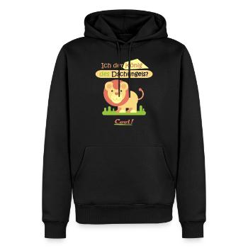 König des Dschungels? Ich! - Männer Premium Bio Hoodie - Schwarz - Vorne - Nico (187cm)