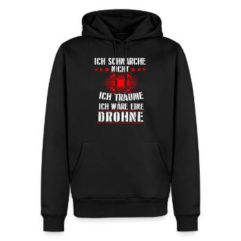 Drohne Drohnen Quadcopter Geschenk - Männer Premium Bio Hoodie - Schwarz - Vorne - Nico (187cm)