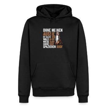 Australian Shepherd Aussie Besitzer - Männer Premium Bio Hoodie - Schwarz - Vorne - Nico (187cm)