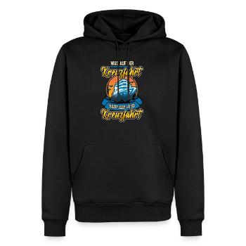 Lustige Kreuzfahrt Urlaub Meer Sprüche Geschenk - Männer Premium Bio Hoodie - Schwarz - Vorne - Nico (187cm)