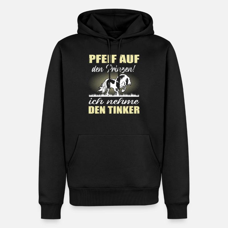 Tinker Pferd Reiten Geschenk - Männer Premium Bio Hoodie - Schwarz