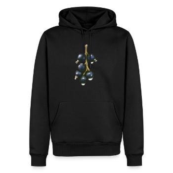 Leben mit schwarzen Johannisbeeren - Männer Premium Bio Hoodie - Schwarz - Vorne - Nico (187cm)