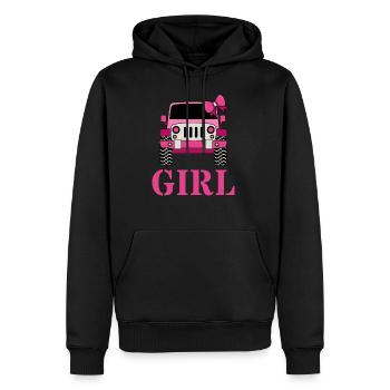 Off Road Girl - Männer Premium Bio Hoodie - Schwarz - Vorne - Nico (187cm)