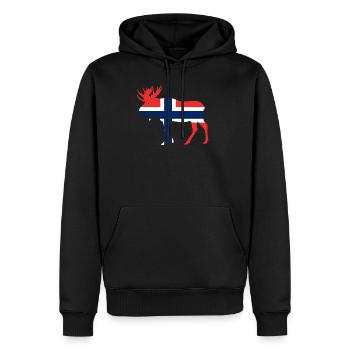 Norge Orignal / Norvège drapeau vacances voyage cadeau - Sweat à capuche Premium bio Homme - noir - Devant - Nico (187cm)