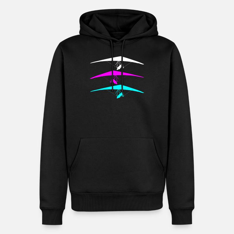 Deltaplane deltaplane deltaplane - Sweat à capuche Premium bio Homme - noir