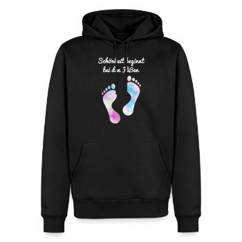 Fußpflege Pediküre Podologe Nagelstudio Geschenk - Männer Premium Bio Hoodie - Schwarz - Vorne - Nico (187cm)