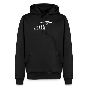Drachenfliegen Drachenflieger Evolution Lustig - Männer Premium Bio Hoodie - Schwarz - Vorne - Nico (187cm)