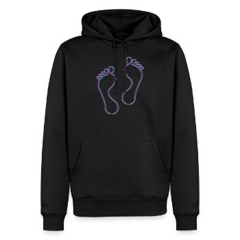 Soins des pieds pédicure podiatre nail salon cadeau - Sweat à capuche Premium bio Homme - noir - Devant - Nico (187cm)