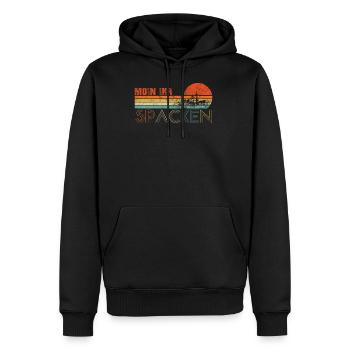 Moin Ihr Spacken - Männer Premium Bio Hoodie - Schwarz - Vorne - Nico (187cm)
