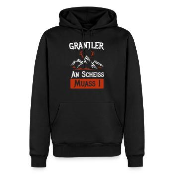Grantler An Scheiss Muass I Grantln Geschenk - Männer Premium Bio Hoodie - Schwarz - Vorne - Nico (187cm)