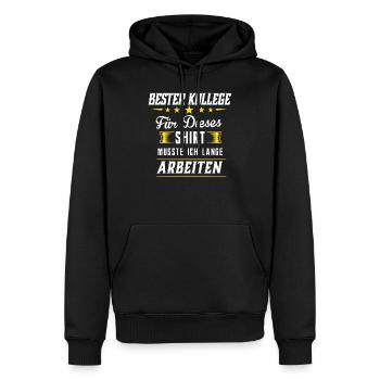 Bester Kollege Jobwechsel Abschiedsgeschenk Arbeit - Männer Premium Bio Hoodie - Schwarz - Vorne - Nico (187cm)