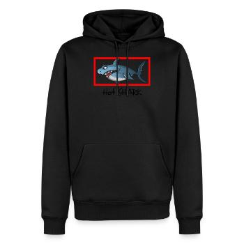 SHARK - Men’s Premium Organic Hoodie - black - Front - Nico (187cm)