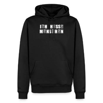 Ich Hasse Menschen Akkorde Gitarre Geschenk - Männer Premium Bio Hoodie - Schwarz - Vorne - Nico (187cm)