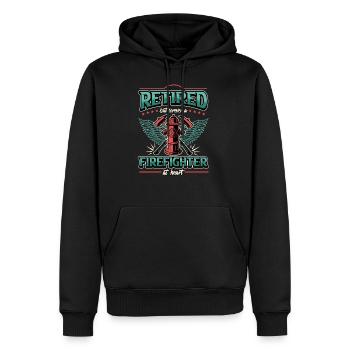 Funny Firefighter Firefighter Saying Gift - Men’s Premium Organic Hoodie - black - Front - Nico (187cm)