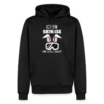 Skihaserl Skihase Apres Ski Geschenk - Männer Premium Bio Hoodie - Schwarz - Vorne - Nico (187cm)